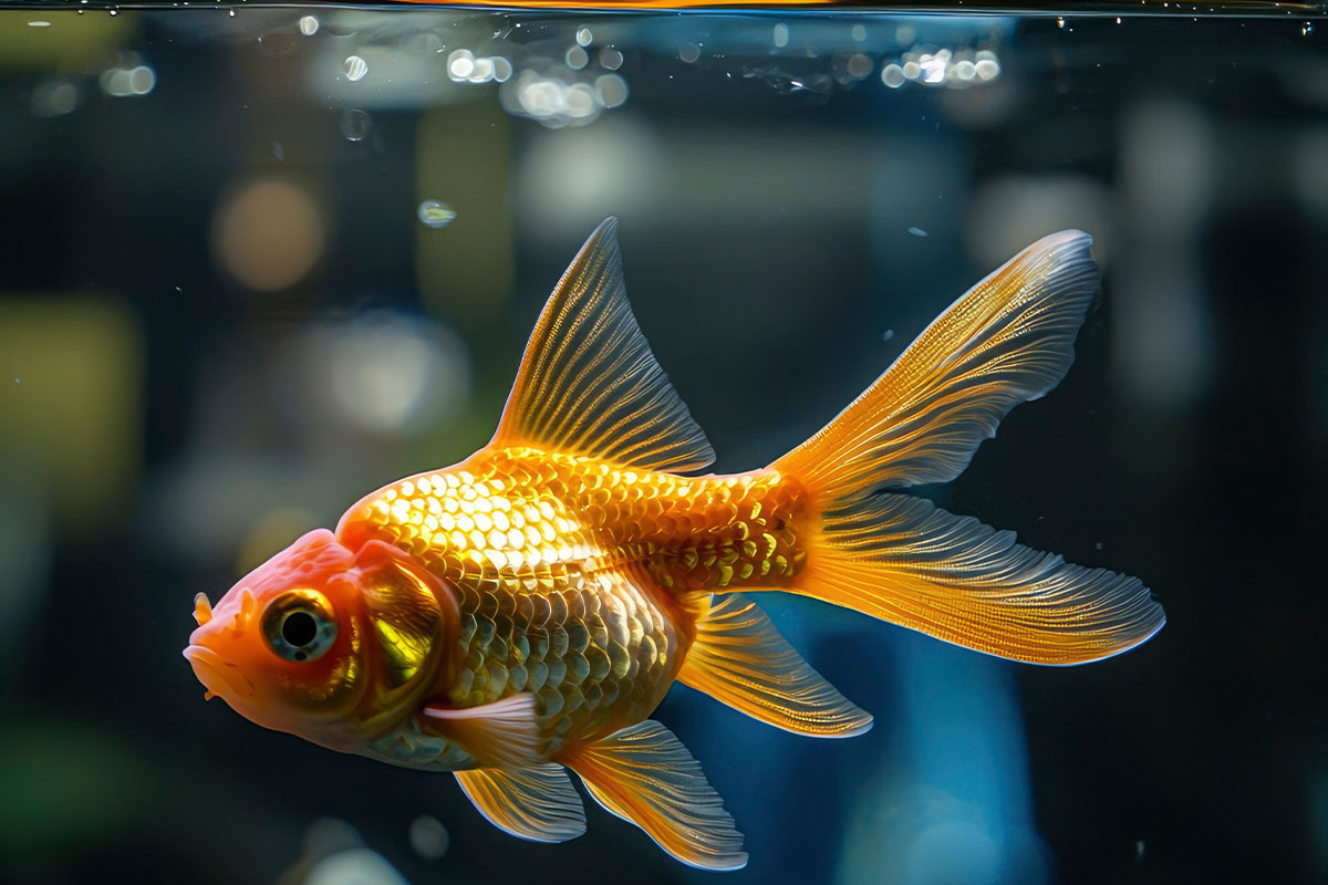 yandan yakın çekim japon balığı