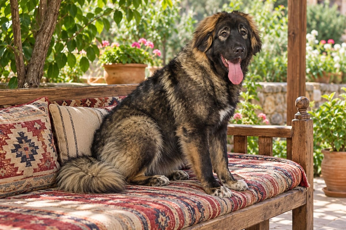 sedirde oturan çoban köpeği