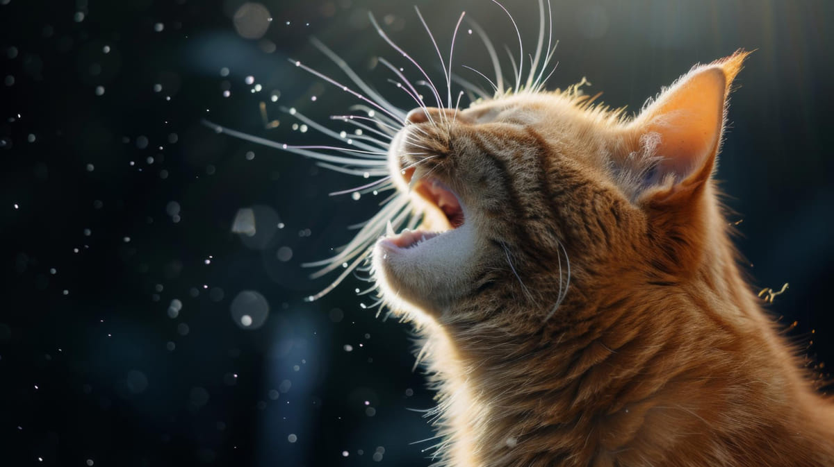 hapşıran yavru kedi