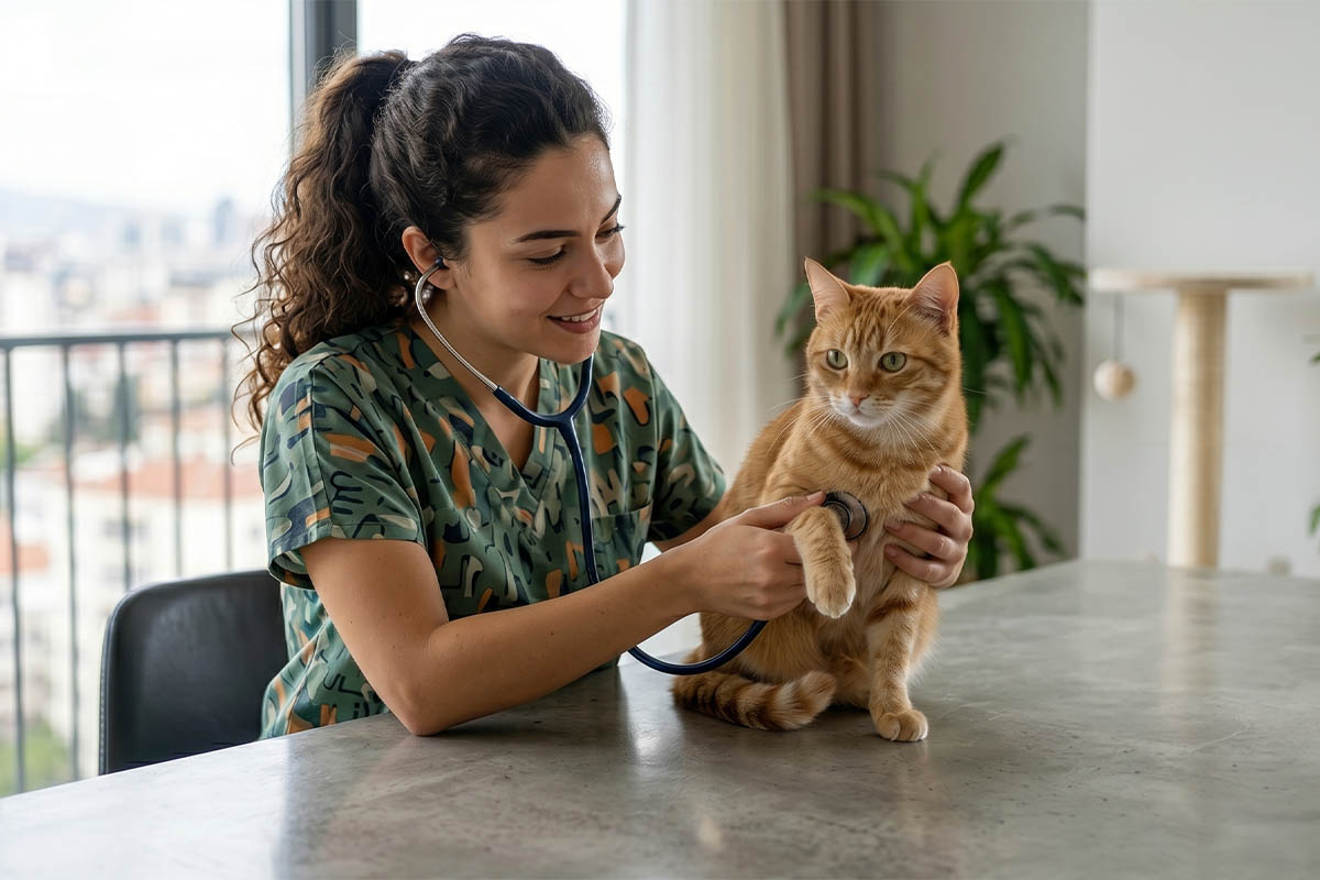 kap atışı dinlenen sarı kedi