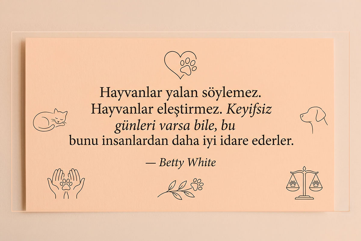 üzerinde hayvan sevgisi sözü yazılan görsel