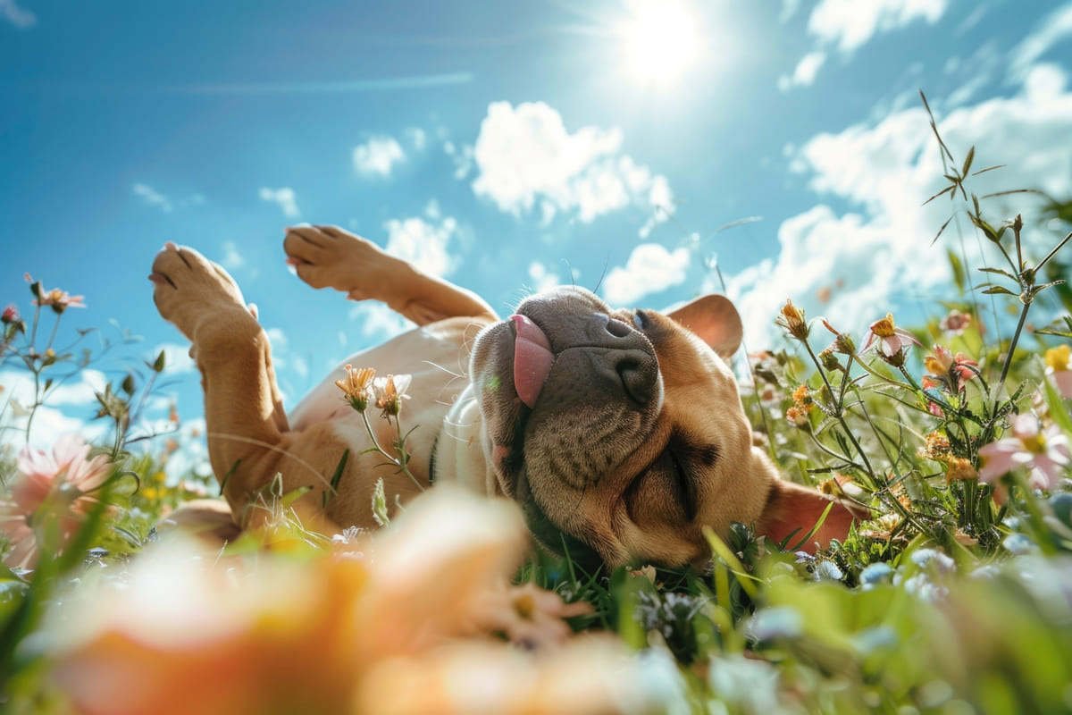 toprak üzerinde yatan köpek