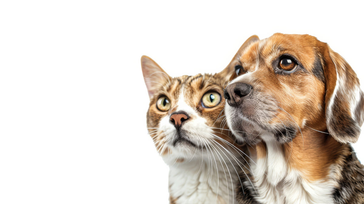 kedi ve köpek yan yana duruyor