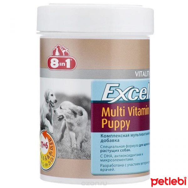 8in1 Excel Yavru Köpek için Multivitamin Tablet (100�lü) Satın Al Petlebi