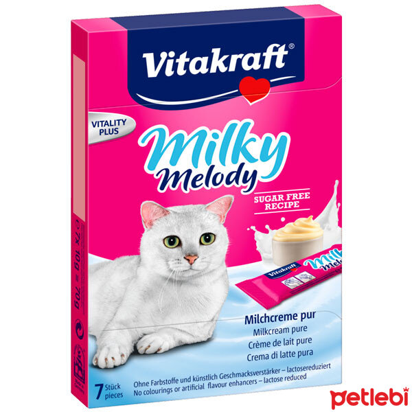 Vitakraft Sütlü Şekersiz Sıvı Kedi Ödülü 70gr (7�li) Satın Al Petlebi