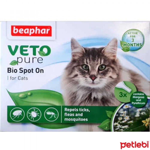 Beaphar Bio Kedi Pire Damlası 1ml (3�lü) Satın Al Petlebi