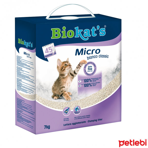 Biokats Micro Bianco İnce Taneli Topaklanan Kedi Kumu 7kg Satın Al