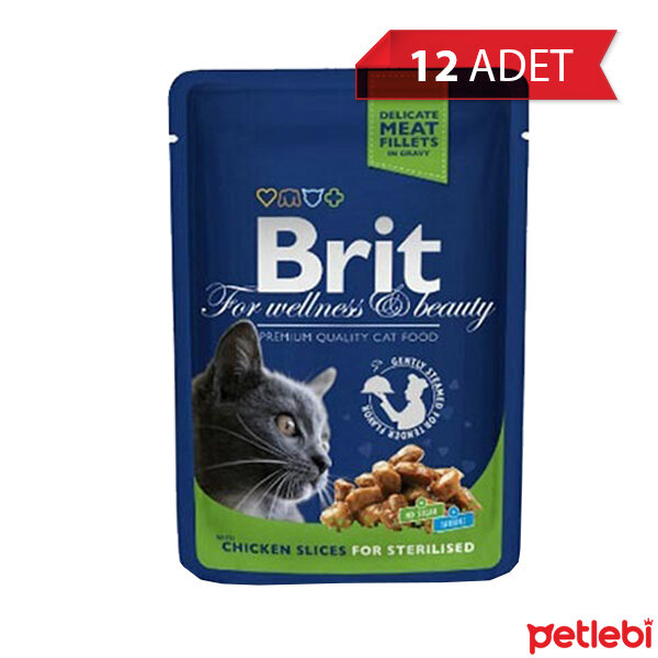 Brit Care Premium Pouch Tavuk Dilimli Kısırlaştırılmış Kedi Konserve