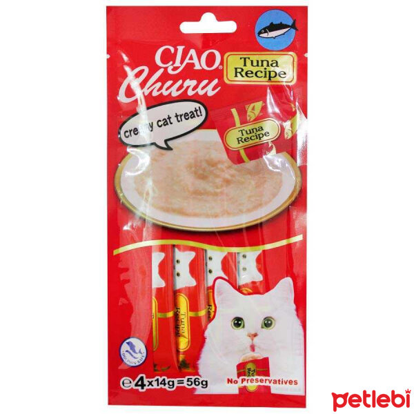 Ciao Ton Balıklı Atıştırmalık Sıvı Kedi Ödül Maması 14gr (4 Parça