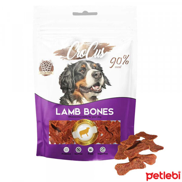Crocus Bones Kuzulu Probiyotikli Şekersiz Tahılsız Köpek Ödülü 80gr