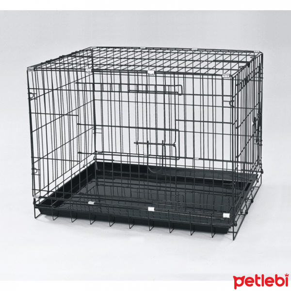 Dayang Metal Tel Kedi Ve Kopek Kafesi 78x48x55cm Siyah Satin Al Petlebi