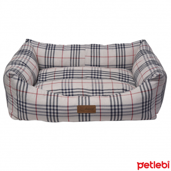 Dubex Danish Kare Desenli Kumas Kedi Yatagi 50x38x19cm Krem S Satin Al Petlebi