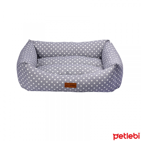 Dubex Makaron Puantiyeli Kumas Kedi Yatagi 78x60x22cm Gri L Satin Al Petlebi