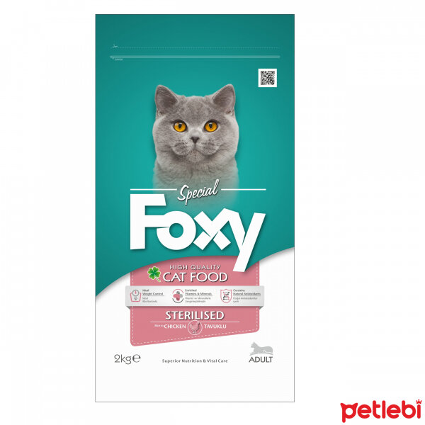 Foxy Tavuklu Kısırlaştırılmış Kedi Maması 2kg Satın Al Petlebi