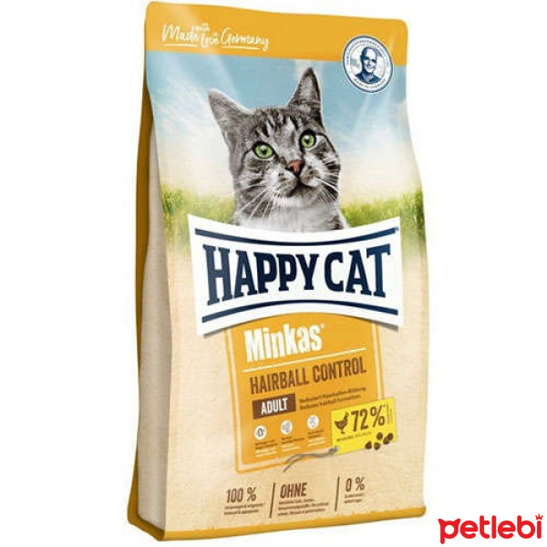Happy Cat Minkas Tüy Yumağı Önleyici Tavuklu Yetişkin Kedi Maması 1,5kg