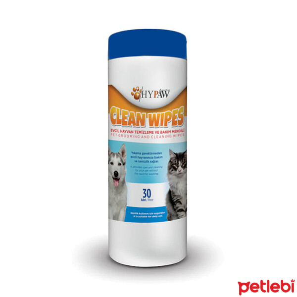 Hypaw Clean Wipes Kedi Ve Kopekler Icin Temizleme Ve Bakim Mendili 20x20cm 30 Lu Satin Al Petlebi
