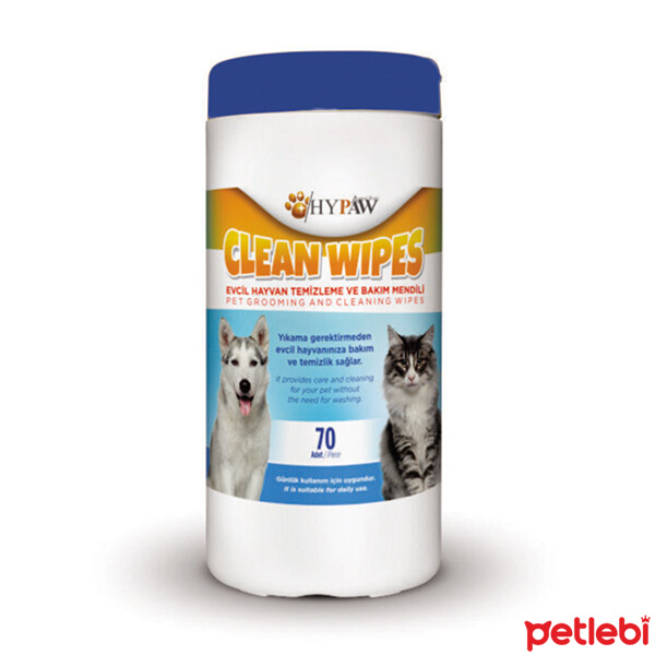 Hypaw Clean Wipes Kedi Ve Kopekler Icin Temizleme Ve Bakim Mendili 20x20cm 70 Li Satin Al Petlebi