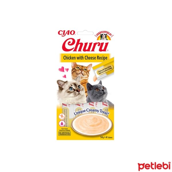 CIAO Churu Cream Tavuklu ve Peynirli Sıvı Kedi Ödül Maması 14gr (4�lü