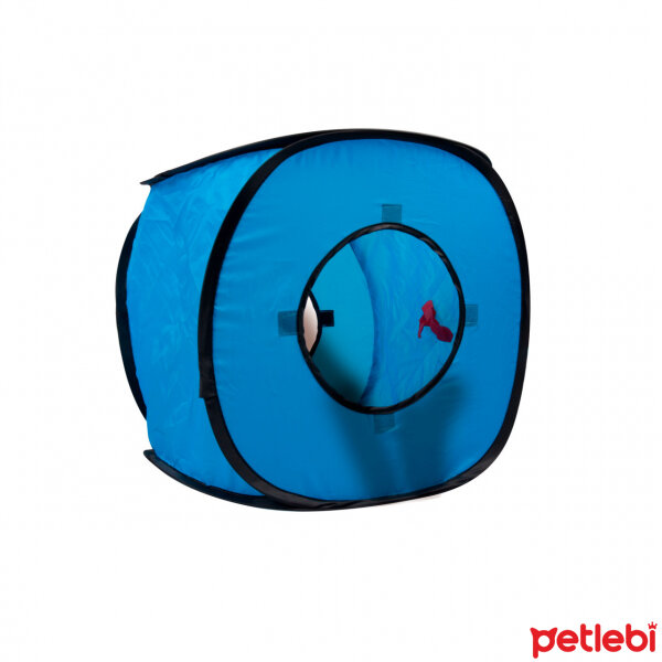 Karlie Polyester Oyuncaklı Kedi Çadırı 38x38x38cm (Mavi) Satın Al Petlebi