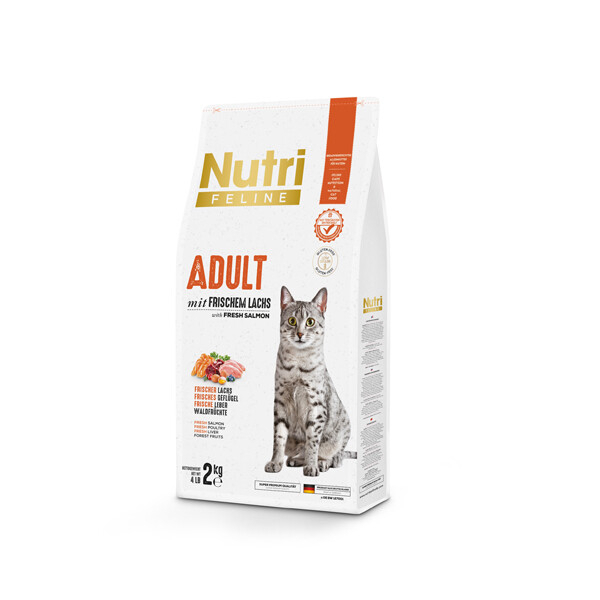 Nutri Feline Glutensiz Somonlu Dusuk Tahilli Yetiskin Kedi Mamasi 2kg Satin Al Petlebi