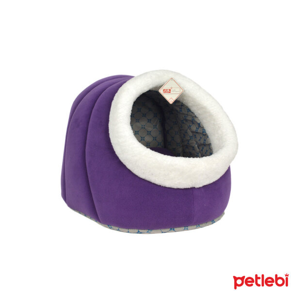 Pet Preety Peluş Eskimo Kedi Yatağı 40x44x32cm (Mor) Satın Al Petlebi