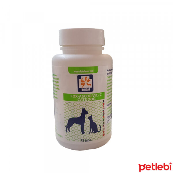 Alpha Fox Ascor C Vitamini Katkılı Kedi Vitamin Tableti (75�li) Satın