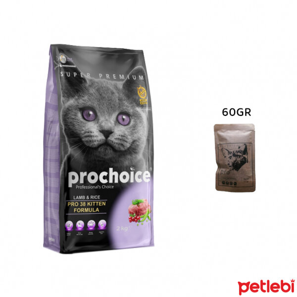 Pro Choice 38 Kuzulu ve Pirinçli Düşük Tahıllı Yavru Tester Kedi Maması