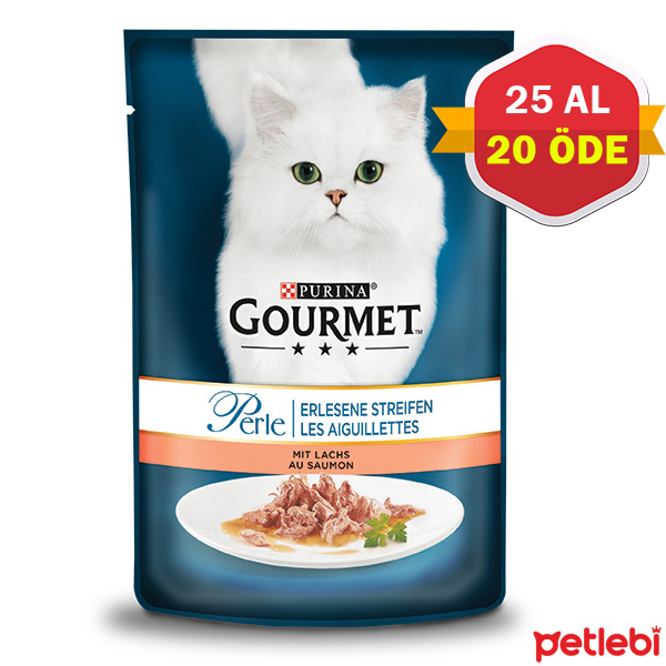 Gourmet Perle Izgara Somonlu Yetişkin Kedi Konservesi 85gr (25 AL 20