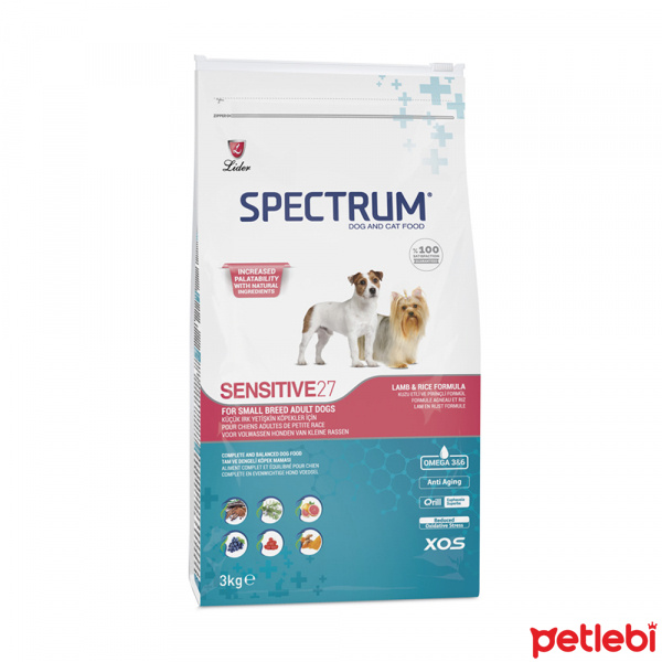 Spectrum Sensitive 27 Kuzulu Ve Pirincli Kucuk Irk Yetiskin Kopek Mamasi 3kg Satin Al Petlebi